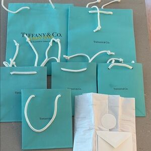 Tiffany & Co. Blue Gift Bags Set